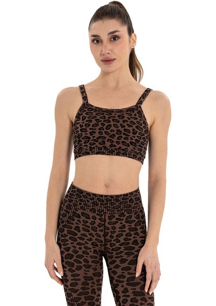 Leopar Desen Seamless Bra