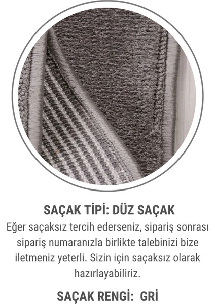 Ivona Gri Geometrik Çizgili Tozumaz Yumuşak Tuşeli Salon Halısı | Antialerjik ve Dayanıklı Kesme Halı