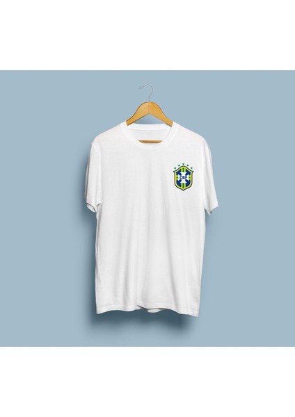 Oversize Brezilya Futbol Klubü Cep Logo T-Shirt