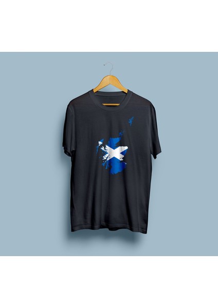 Oversize Scotland / Iskoçya Bayrağı Tasarım Unisex T-Shirt
