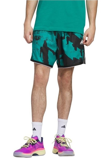 Erkek Yeşil Şort Crazylıte Aop 3 JI7565