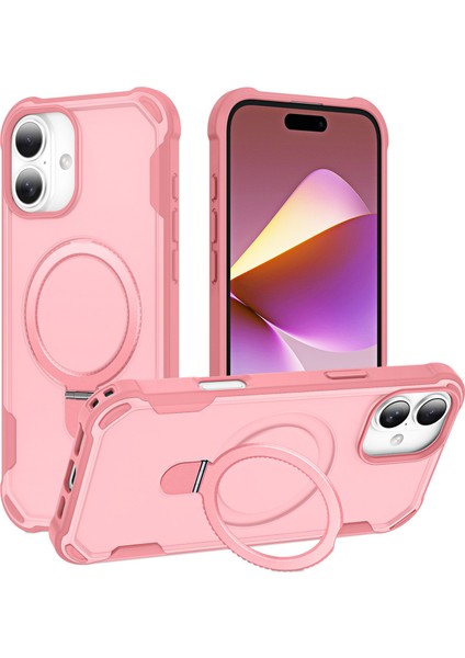 iPhone 16 Kickstand Tpu + Pc Darbeye Dayanıklı Telefon Arka Kapağı Magsafe ile Uyumlu (Yurt Dışından)