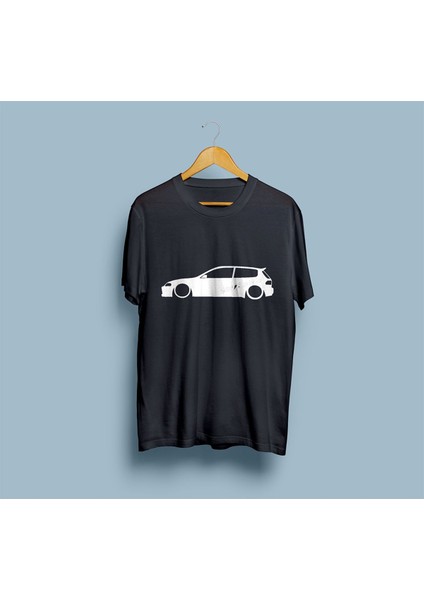 Oversize Honda Civic Araba Tasarım Unisex T-Shirt