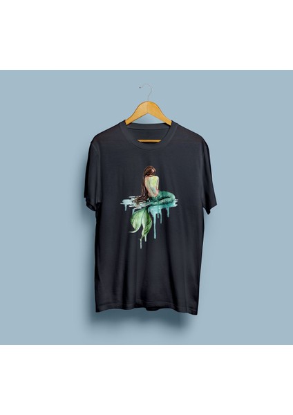 Oversize Deniz Kızı Tasarım Unisex T-Shirt