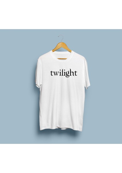 Oversize Twilight Yazı Baskılı Unisex T-Shirt