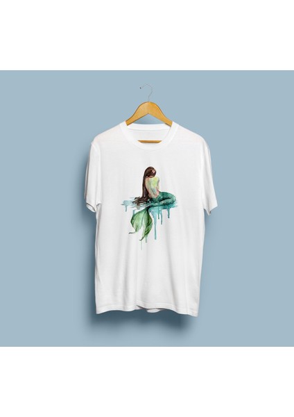 Oversize Deniz Kızı Tasarım Unisex T-Shirt