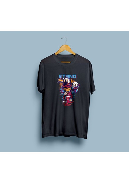 Oversize Stand Tasarım Unisex T-Shirt
