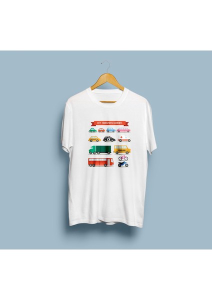 Oversize Toplu Taşıma Araçları Tasarım Unisex T-Shirt