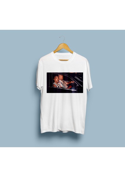Oversize Tupac Araba Tasarım Unisex T-Shirt