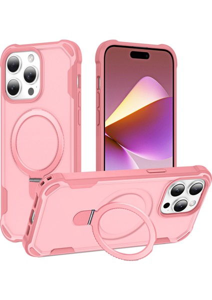 iPhone 16 Pro Max Kickstand Tpu + Pc Darbeye Dayanıklı Telefon Arka Kapağı Magsafe ile Uyumlu (Yurt Dışından)