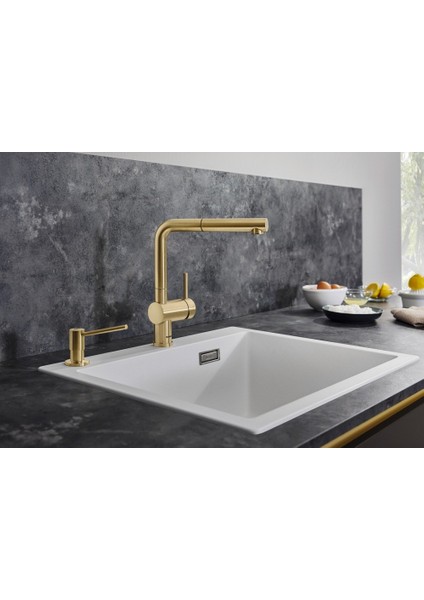 Linus-S Spiralli Eviye Bataryası Silgranit Satin Gold 526684 fiyatları