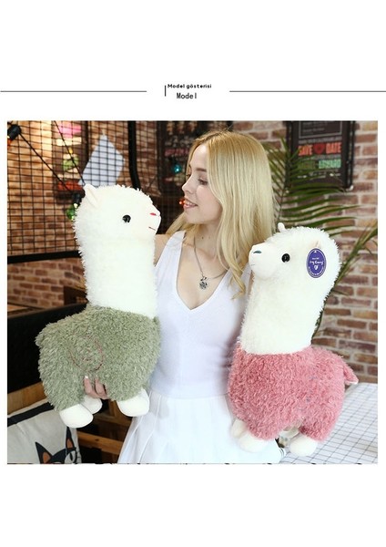 28 cm Alpaka Bez Bebek Koyun Peluş Oyuncak (Yurt Dışından)