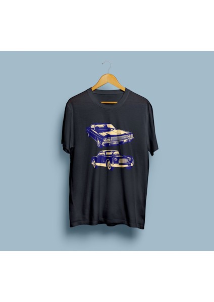 Oversize Araba Çıkartmaları Baskılı Unisex T-Shirt