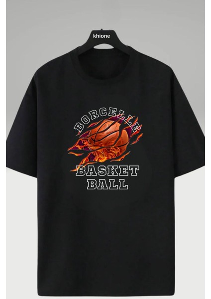 Basketball Baskılı %100 Pamuk T-Shirt
