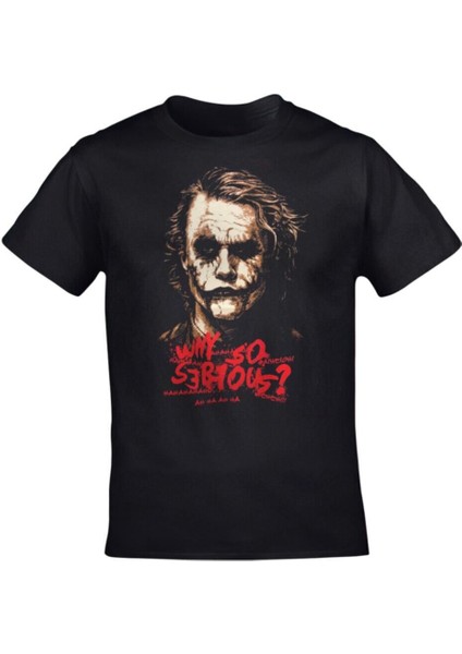 Joker Why So Serious Baskılı Siyah Tshirt