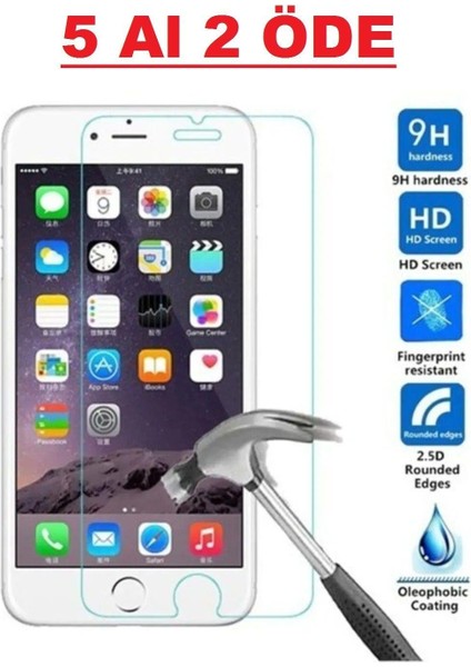 iphone 7/8 Plus Uyumlu Ekran Koruyucu 9h Temperli Kırılmaz Cam Sert Şeffaf