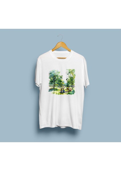Oversize Maçka Parkı Tasarım Unisex T-Shirt