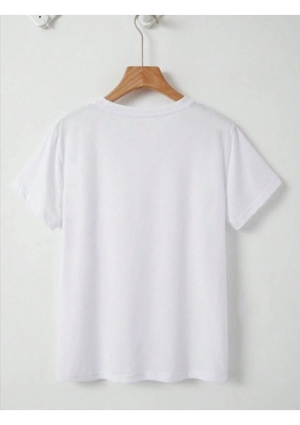 Trend Selection - Kuş Tasarım Baskılı, Bol Kesim, Oversize, Bisiklet Yaka, Kadın T-Shirt fiyatları