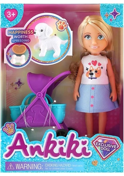 Kaliteli Ankiki Köpek Arabalı Bebek Seti