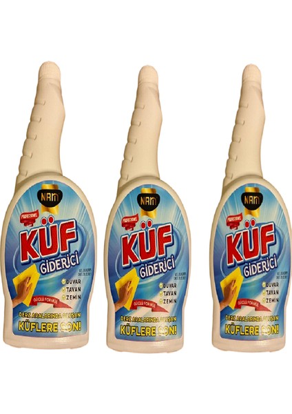 Küf Duvar, tavan Banyo, Duşakabin Leke Giderici 750ML 3 Adet
