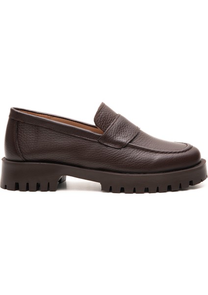 Hakiki Deri Rahat Günlük Kadın Loafer Ayakkabı