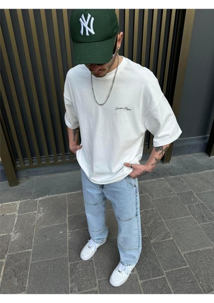 Project Oversize T-Shirt - Ekru indirimleri