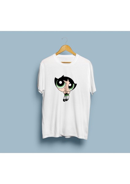 Oversize Powerpuff Girls Buttercup Desenli Unisex T-Shirt