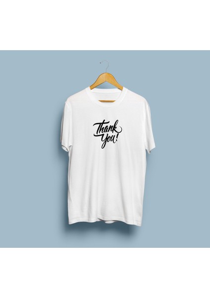 Oversize Thank You Yazılı Unisex T-Shirt