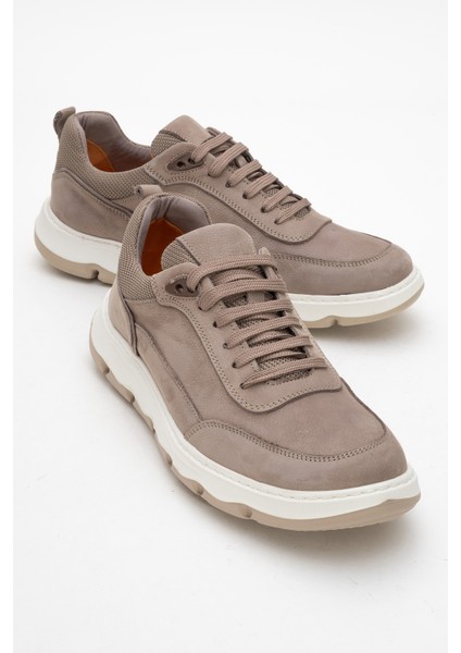 Erkek Rahat Taban Comfort Casual Ayakkabı Gerçek Deri Fr 252290 Nubuk Vizon
