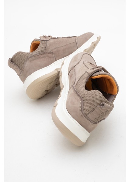Erkek Rahat Taban Comfort Casual Ayakkabı Gerçek Deri Fr 252290 Nubuk Vizon