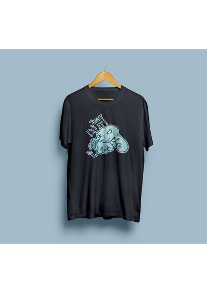 Oversize Just Do It Ahtapot Tasarım Unisex T-Shirt