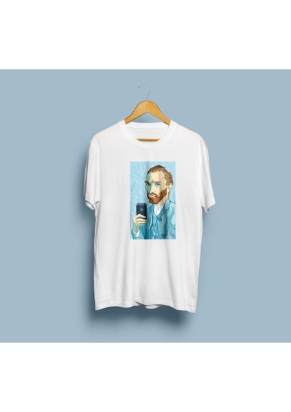 Oversize Modern Van Gogh Tasarım Unisex T-Shirt