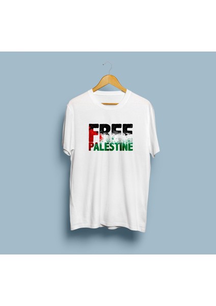 Oversize Filistine Özgürlük Tasarım Unisex T-Shirt