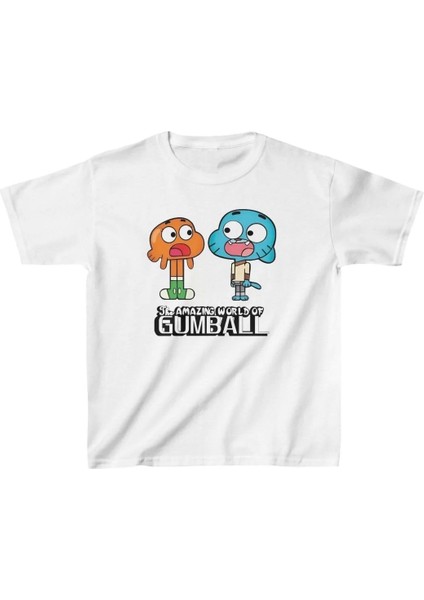 Çocuk Unisex Baskılı T-Shirt - Beyaz