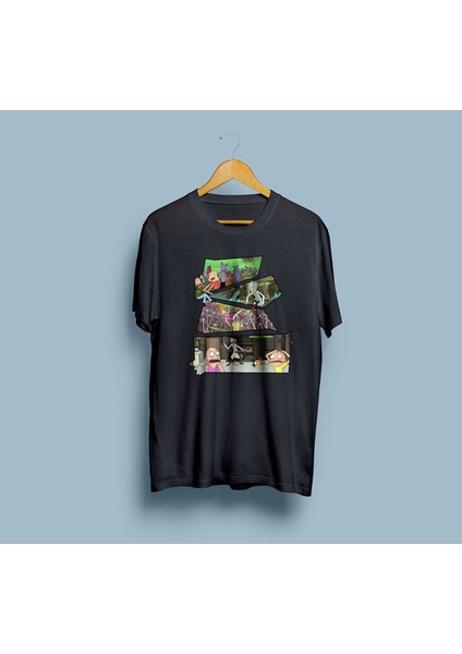 Oversize Rick And Morty Sahneler Olaylar Tasarım Uniex T-Shirt