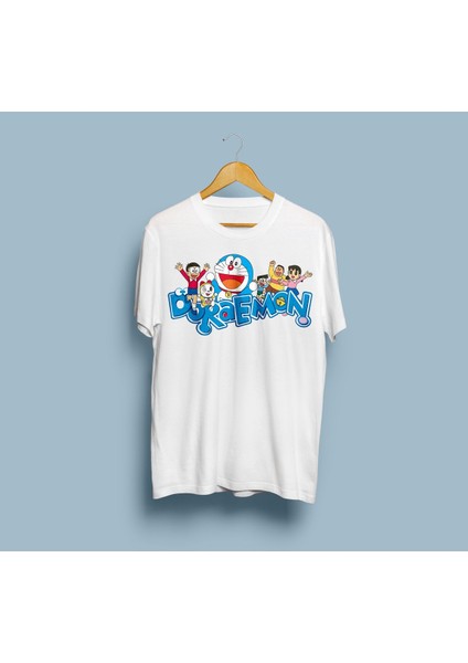 Oversize Doraemon Tasarım Unisex T-Shirt
