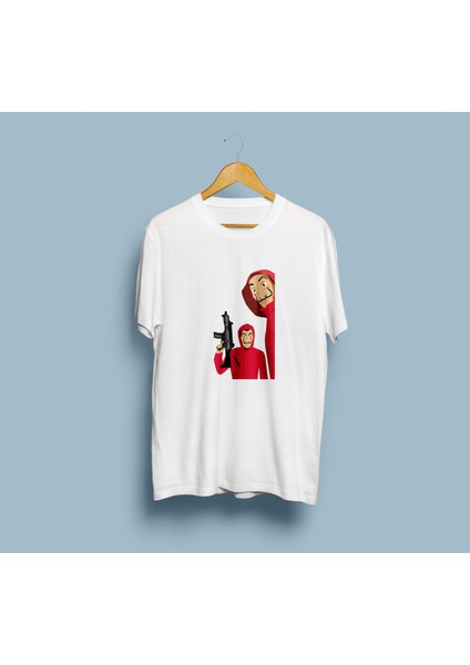 Oversize La Casa De Papel Salvador Dali Tasarım Unisex T-Shirt