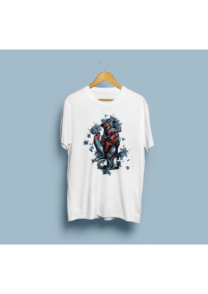 Oversize Hand Tasarım Unisex T-Shirt