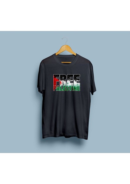 Oversize Filistine Özgürlük Tasarım Unisex T-Shirt