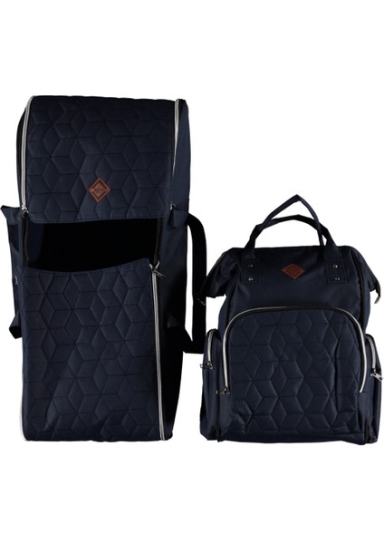 Bebek Taşıma Seti Portbebe & Anne Bebek Bakım Çantası Lacivert