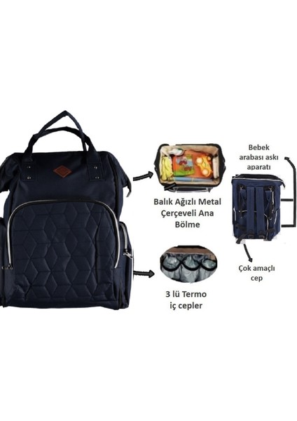 Bebek Taşıma Seti Portbebe & Anne Bebek Bakım Çantası Lacivert fiyatları