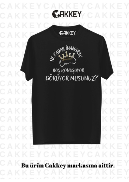 Trend Prens Dizisi Komik Replik Baskılı Oversize Rahat Kalıp T-Shirt