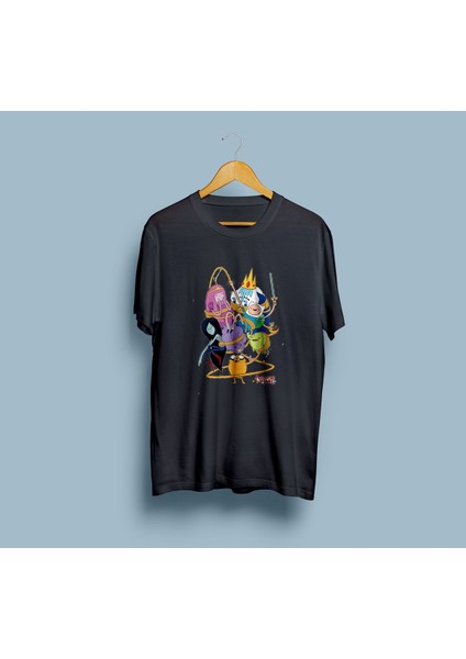 Oversize Adventure Time Karakterleri Baskılı Tasarım Unisex T-Shirt
