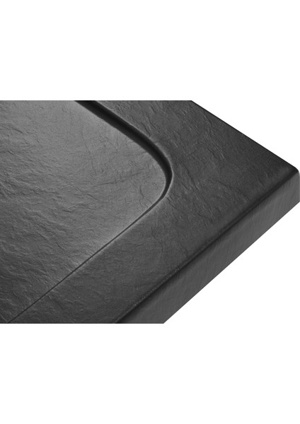 Duş Teknesi - Modstone 80 x 80 Doğal Taş Dokulu - Siyah