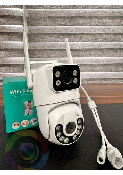RX29AI Wifi 2 Kamera 3+3mp Onvif Akıllı Gece Renkli Görüş Sesli Güvenlik Kamerası + 1.5A Adaptör