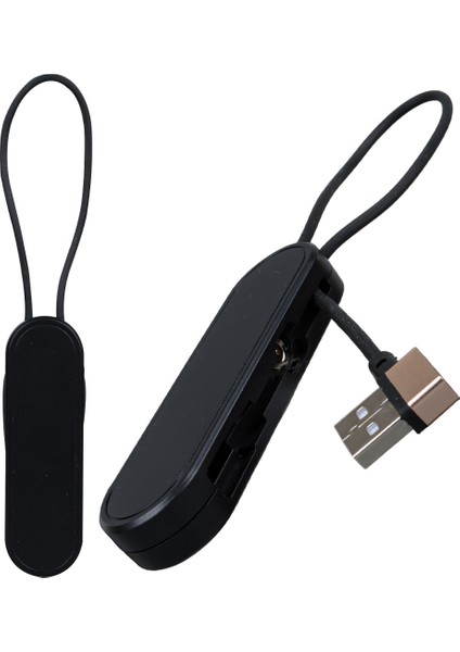 Siyah 3in1 (Type C- Lightning- Micro Usb) Manyetik Uç Taşınabilir Şarj Kablosu (5132)