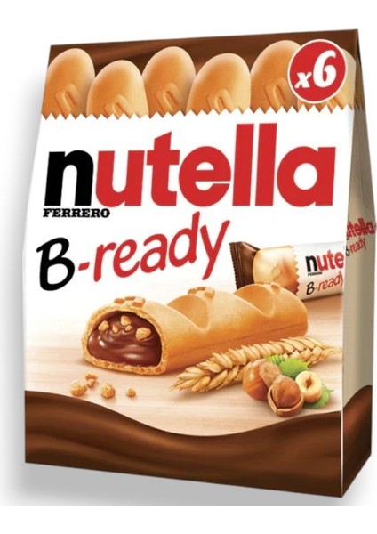 B-Ready Kakaolu Fındık Kreması Dolgulu Buğday Gevrekli Gofret 132 gr x 2'Li Fırsat Paket