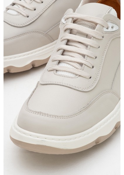 Erkek Rahat Taban Comfort Casual Ayakkabı Gerçek Deri Fr 252290 Bej
