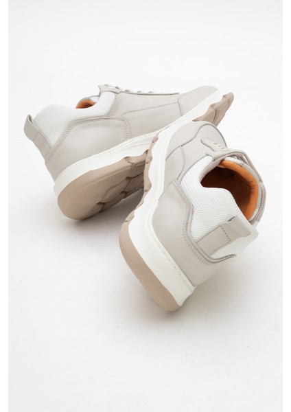 Erkek Rahat Taban Comfort Casual Ayakkabı Gerçek Deri Fr 252290 Bej
