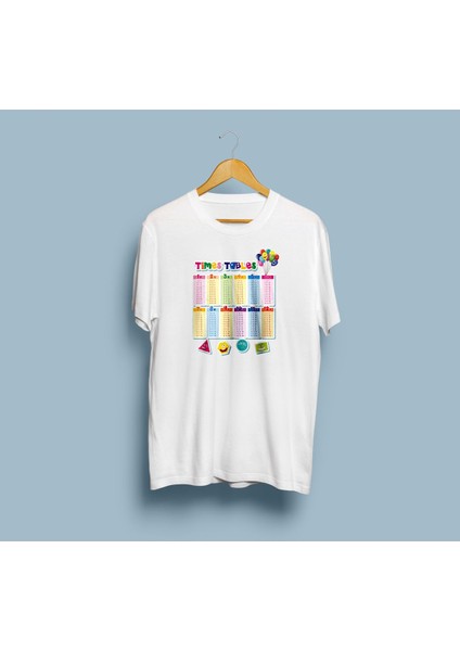 Oversize Çarpım Tablosu Tasarım Unisex T-Shirt